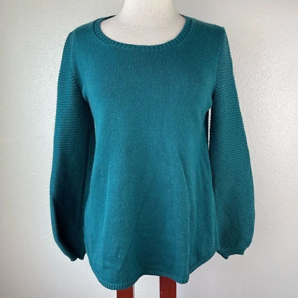 Style & Co. Green Sweater Top Size S EUC